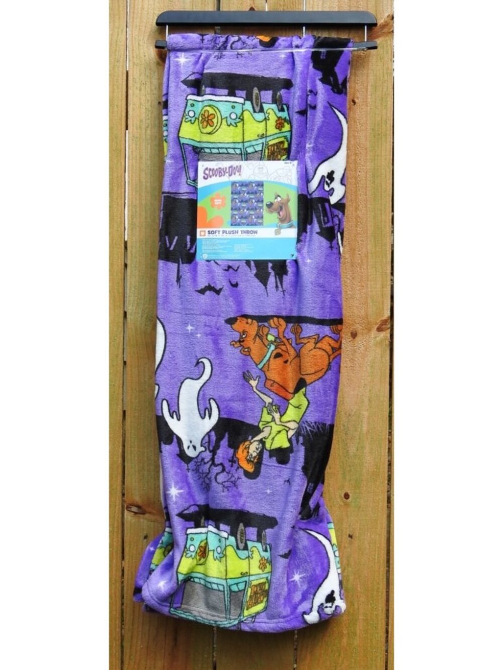 Scooby Doo Halloween Throw Blanket 50x70 Shaggy Mystery Machine Purple New